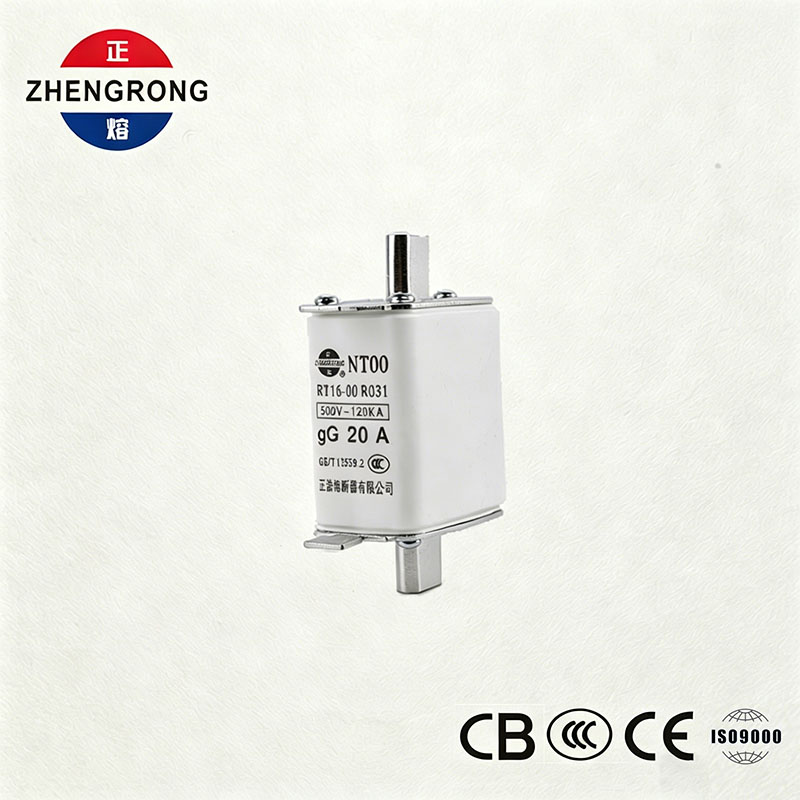 اعلی توڑنے کی صلاحیت NT00 20A فیوز - 500V 120kA سیرامک ​​جی جی فیوز لنک