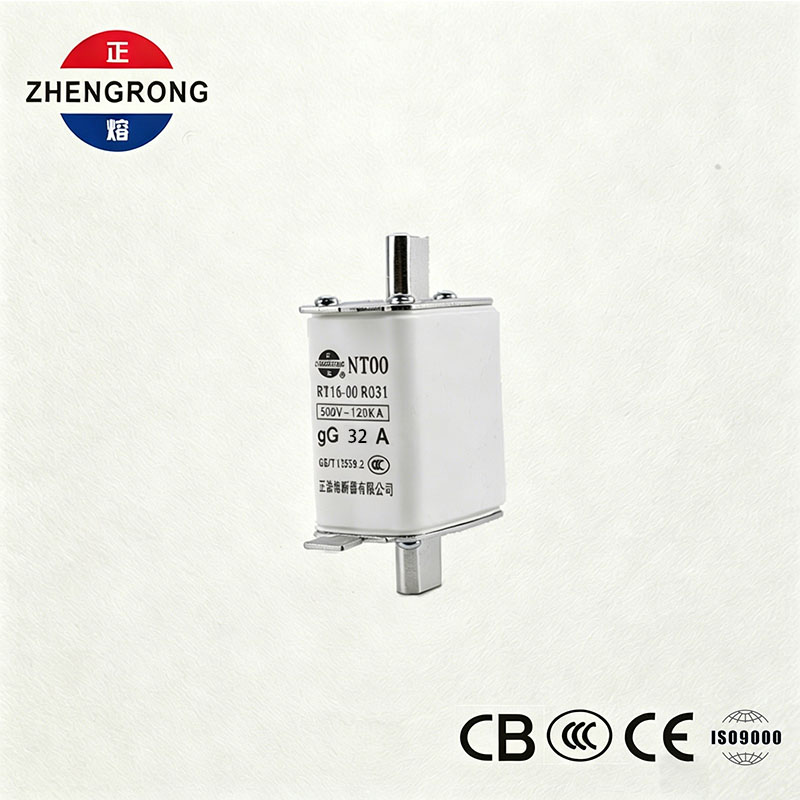 اعلی توڑنے کی صلاحیت NT00 32A فیوز - 500V 120kA سیرامک ​​جی جی فیوز لنک