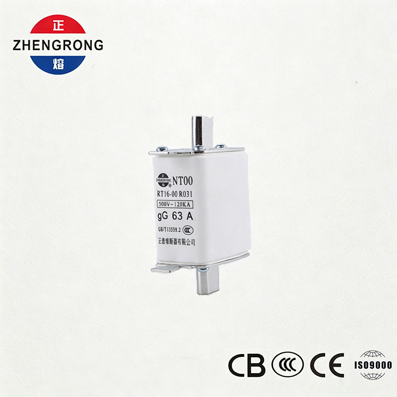 اعلی توڑنے کی صلاحیت NT00 63A فیوز - 500V 120kA سیرامک ​​جی جی فیوز لنک