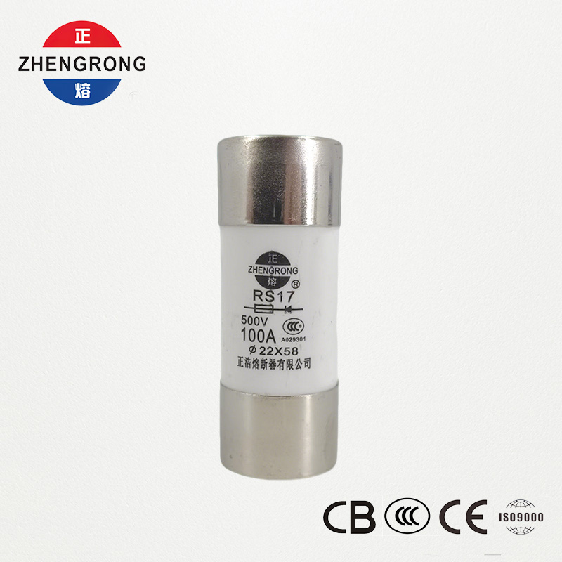 RS17 100A 500V بیلناکار فاسٹ ایکٹنگ فیوز | 22*58mm | سی سی سی مصدقہ