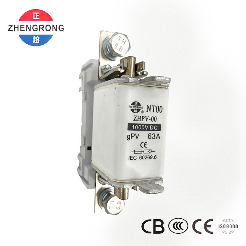 ZHPV-00 63A 1000V DC فوٹوولٹک پروٹیکشن فیوز - CE تصدیق شدہ